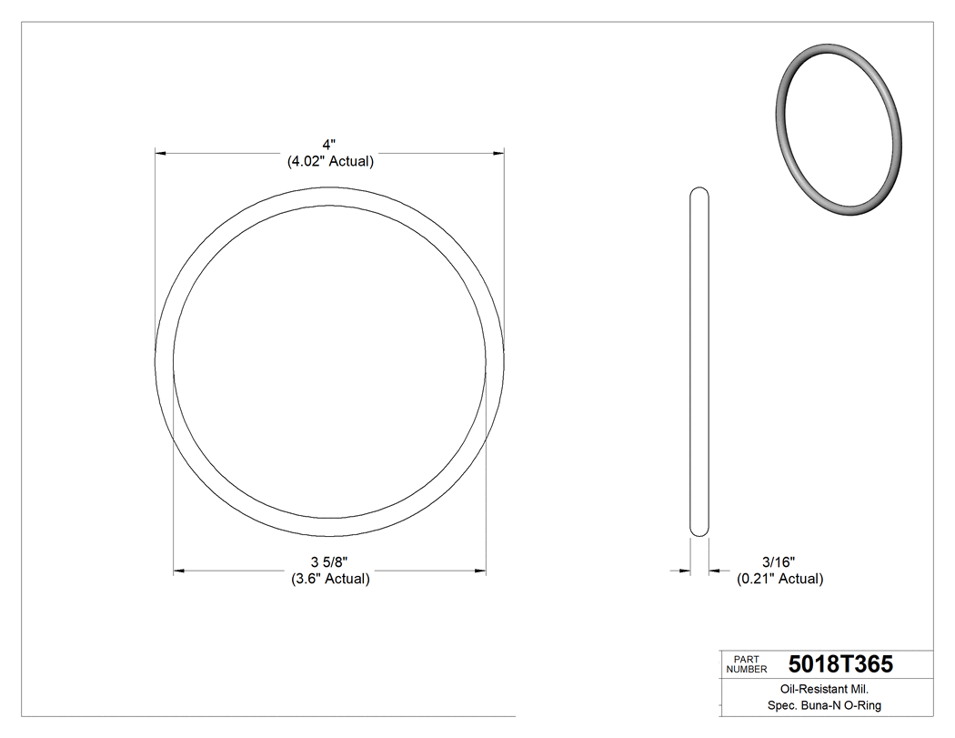 Technical drawing - 5018T365